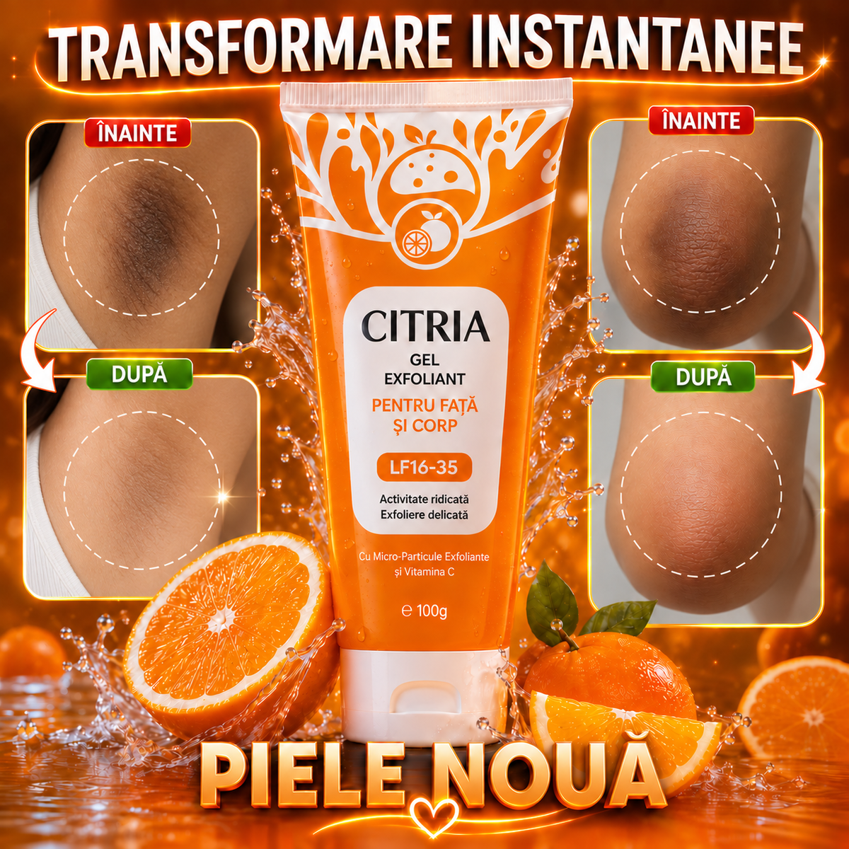 Citria - Gel Activ Exfoliant Cu Portocală