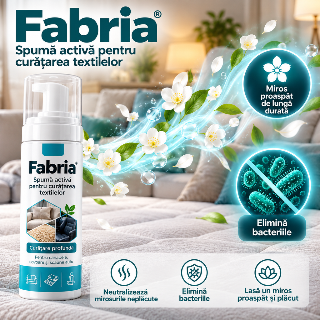Fabria™ – Spumă activă pentru curățarea textilelor