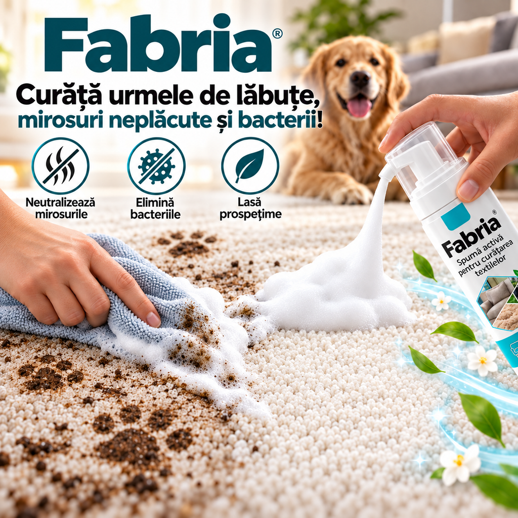 Fabria™ – Spumă activă pentru curățarea textilelor